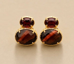 Boucles d’oreilles Habaha en pierres naturelles long 1,3cm