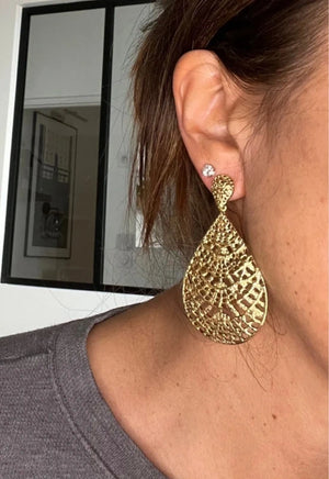 Boucles d’oreilles en acier inoxydable long 7 cm excellent état