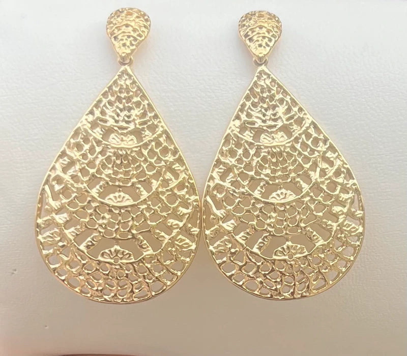 Boucles d’oreilles en acier inoxydable long 7 cm excellent état