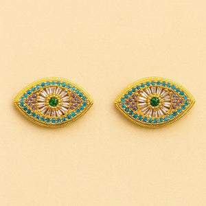 Boucles d’oreilles, en acier inoxydable et strass , longueur 2,3 cm. Excellent état