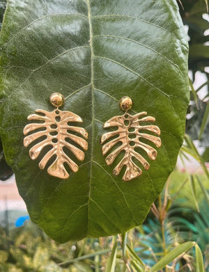 Boucles d oreilles tropique en acier inoxydable long 5,5 cm excellent étatt