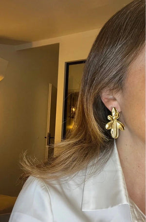 Boucles d oreilles en acier inoxydable long 5 cm excellent état