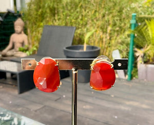 Boucles d oreilles en pierres naturelles clou long 2,5 cm excellent état