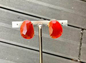 Boucles d oreilles en pierres naturelles clou long 2,5 cm excellent état
