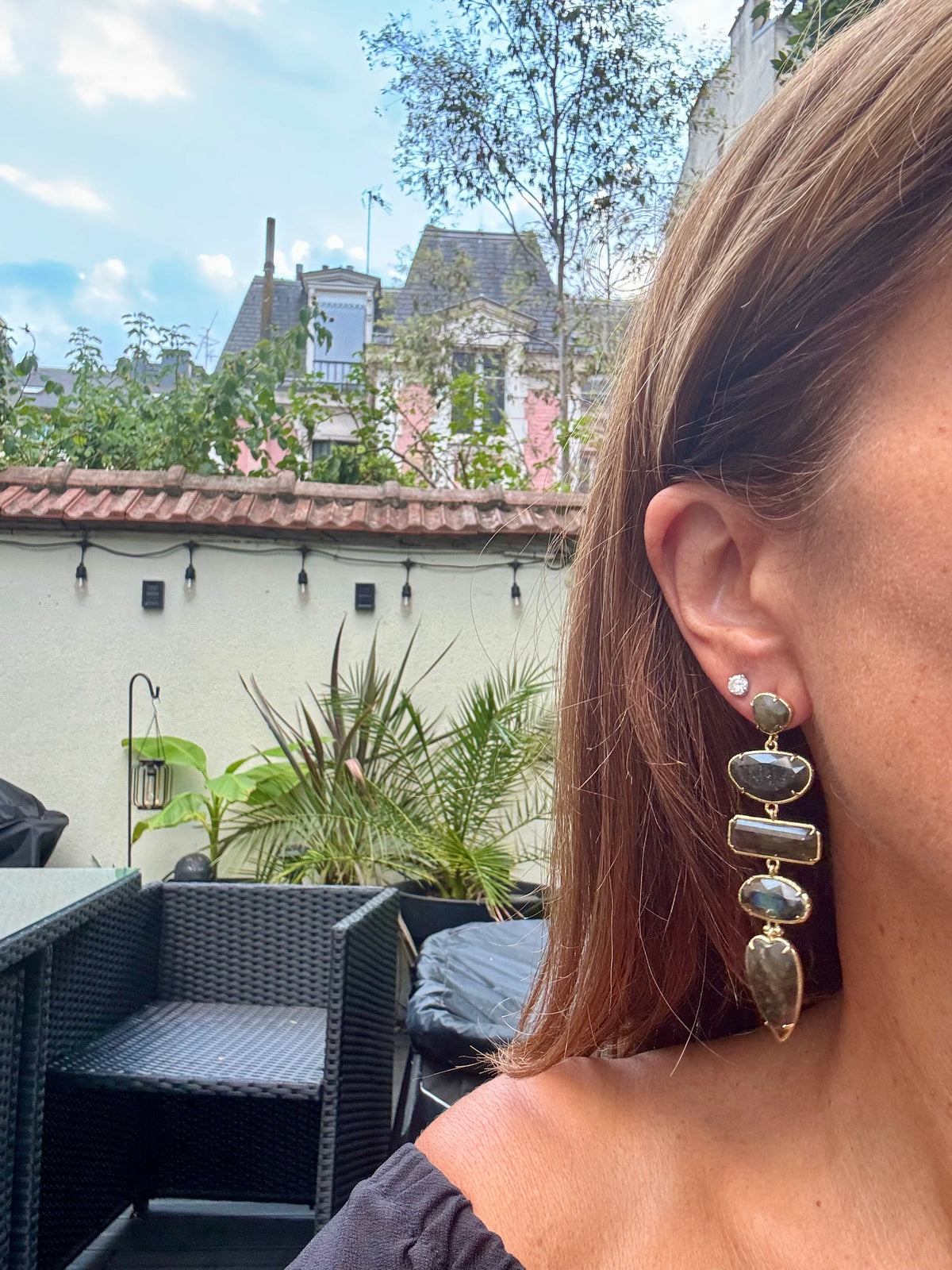 Boucles d’oreilles Habaha long 7,5cm