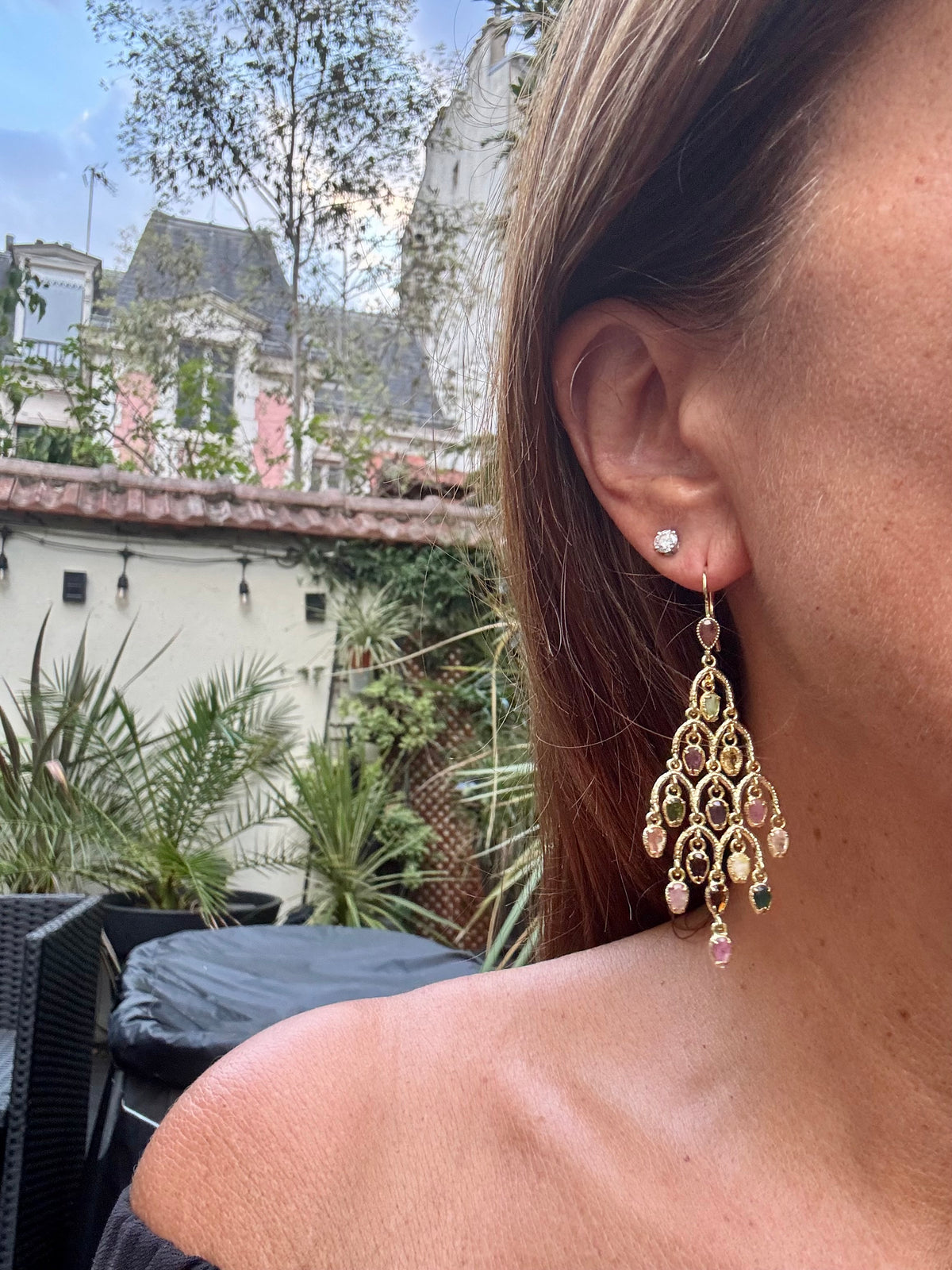 Boucle d’oreilles Habaha en tourmaline