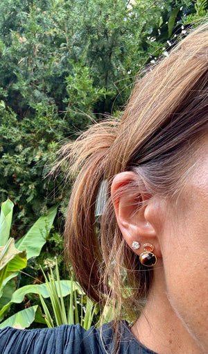 Boucles d’oreilles Habaha en pierres naturelles long 1,3cm