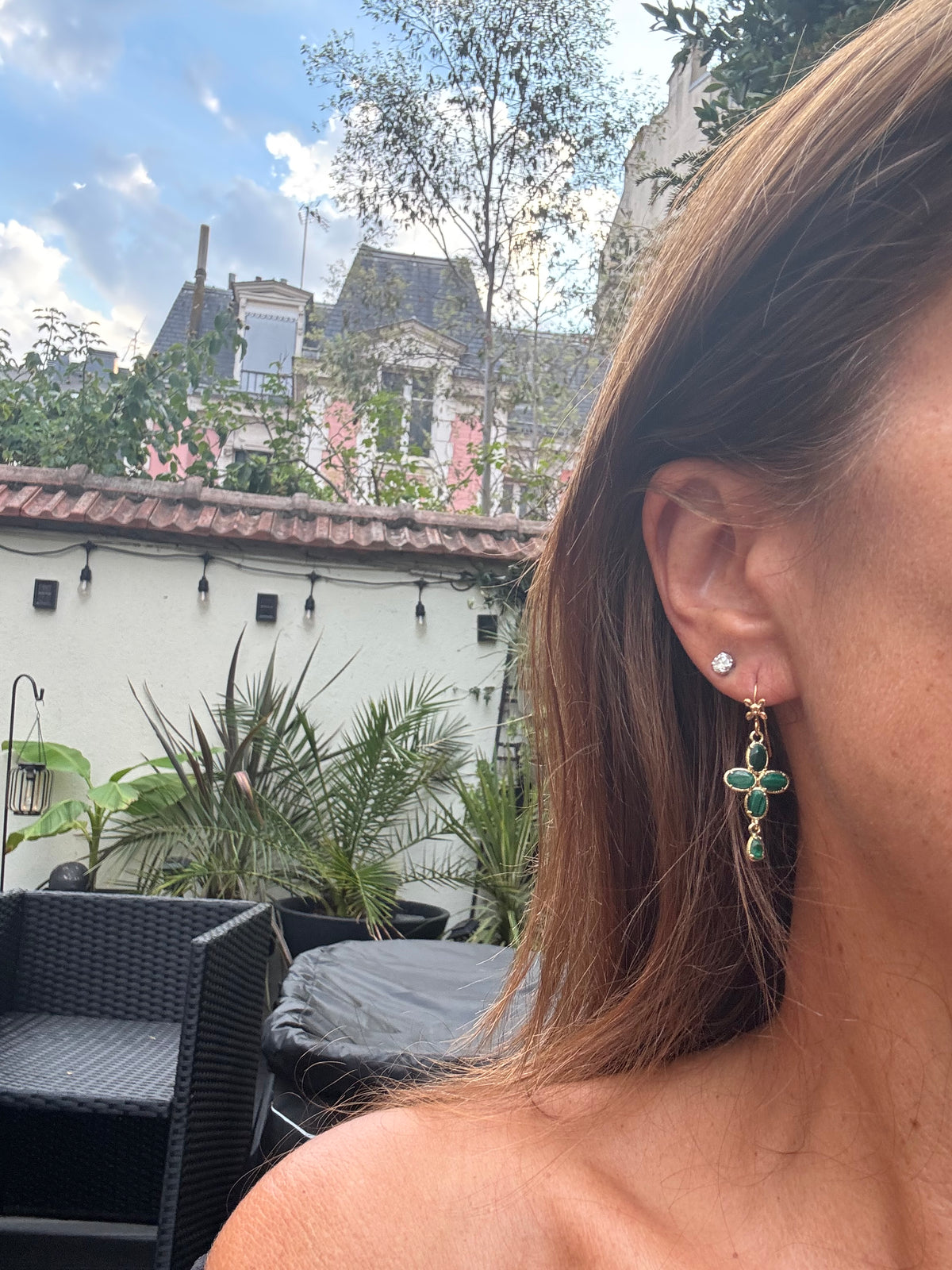 Boucles d’oreilles Habaha long 3 cm