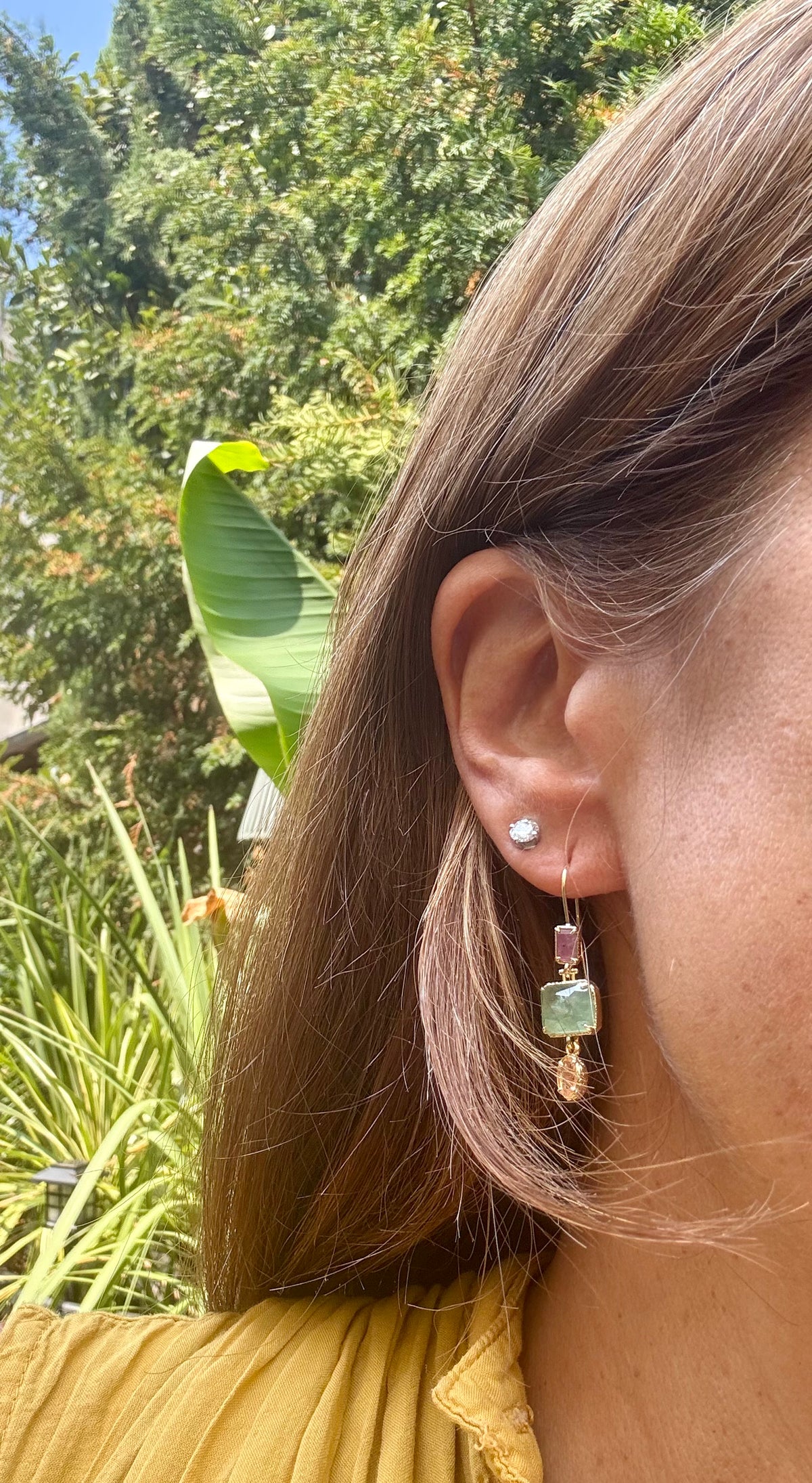 Boucles d’oreilles Habaha long 3,5cm