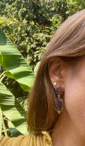Boucles d’oreilles Habaha long 4 cm