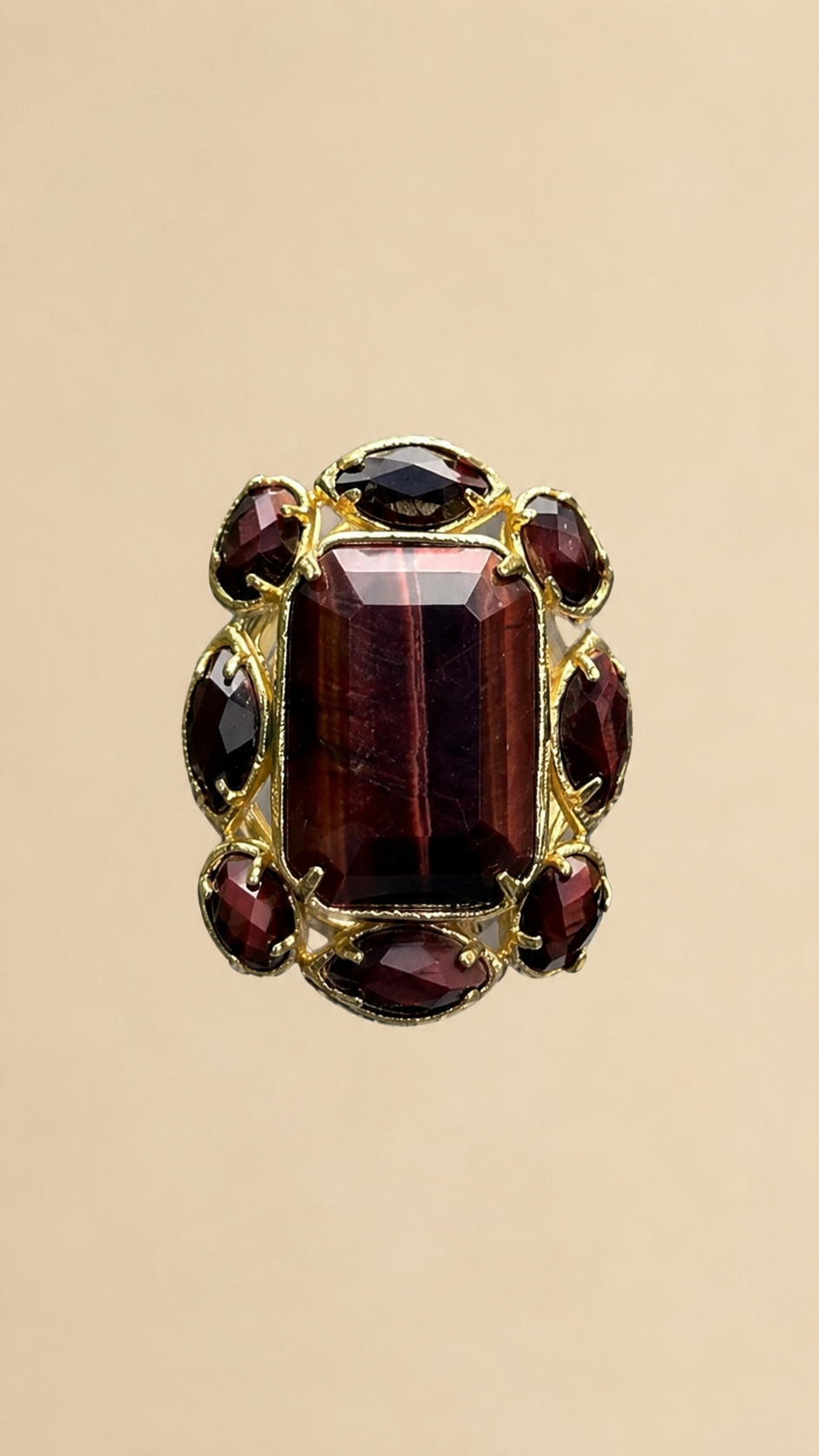Bague habaha en laiton doré à l or fin . Taille ajustable