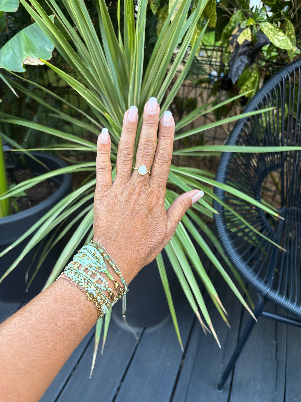 Bague goutte Habaha ajustable
