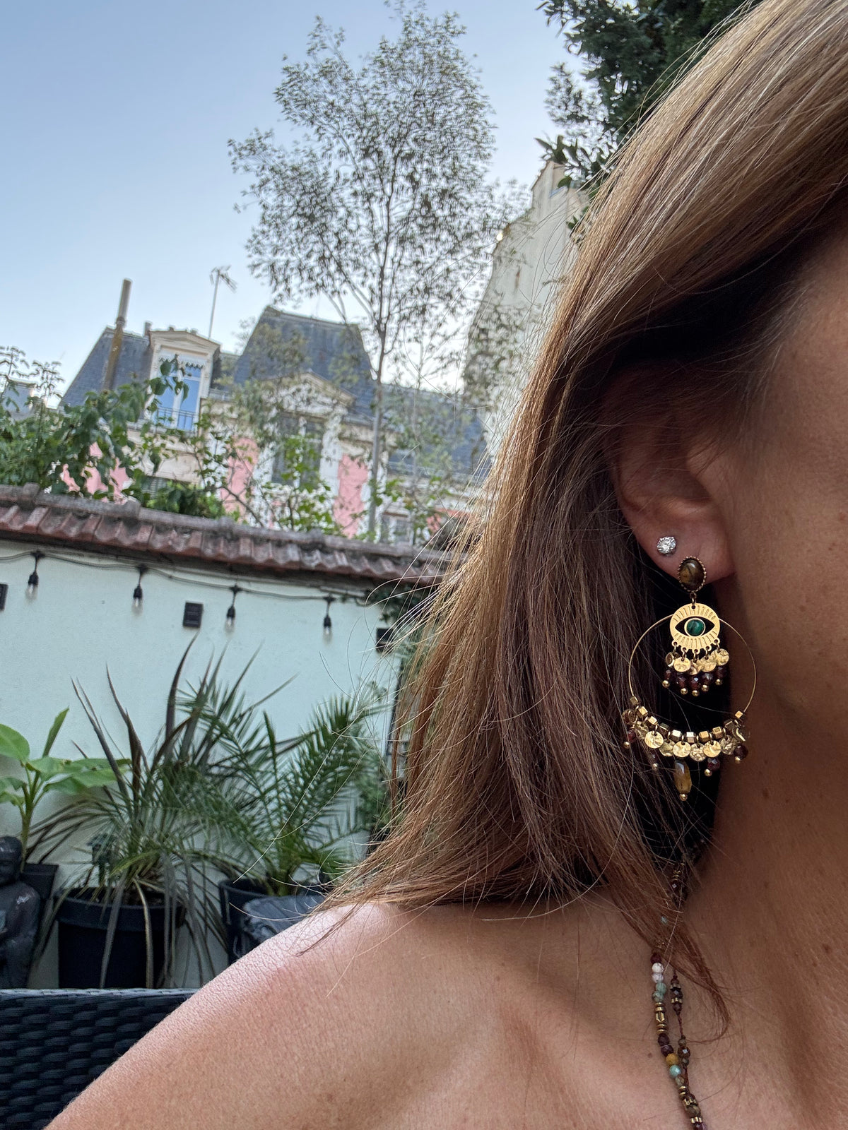 Boucles d’oreilles Habaha long 6 cm