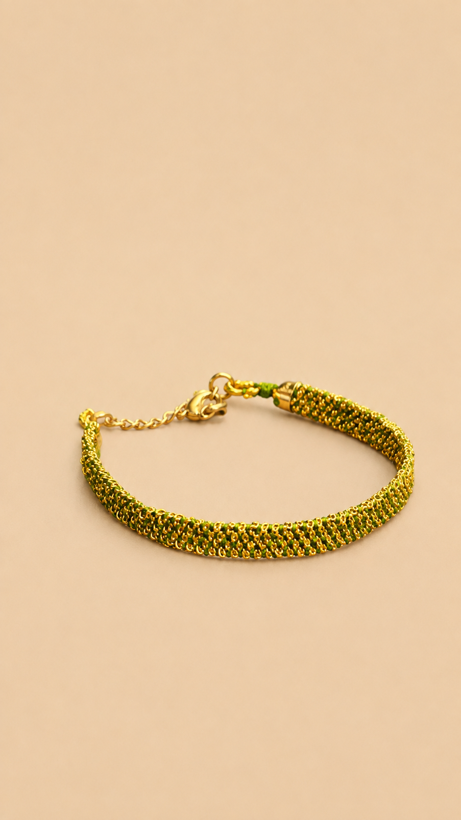 Bracelet galon armuré en acier inoxydable